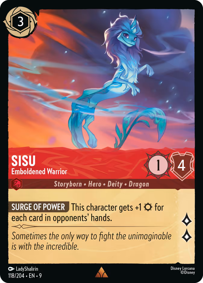 Sisu - Emboldened Warrior 9-118 Lorcana card
