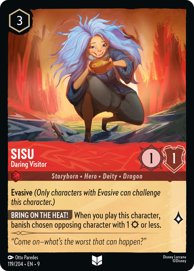 Sisu - Daring Visitor 9-119 Lorcana card