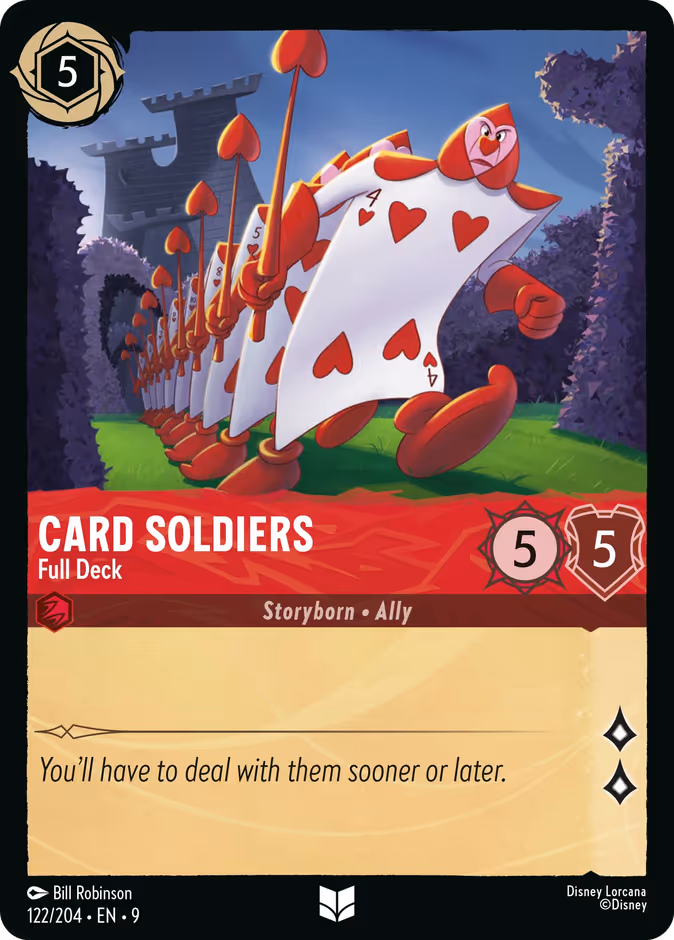Card Soldiers - Full Deck 9-122 Lorcana card