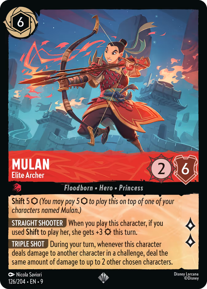 Mulan - Elite Archer 9-126 Lorcana card