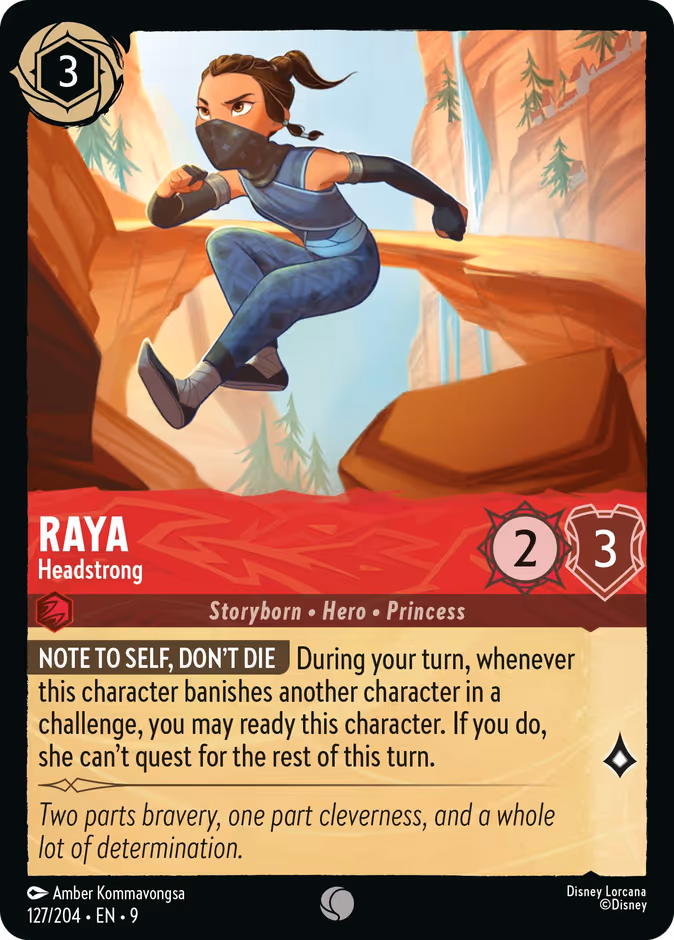Raya - Headstrong 9-127 Lorcana card