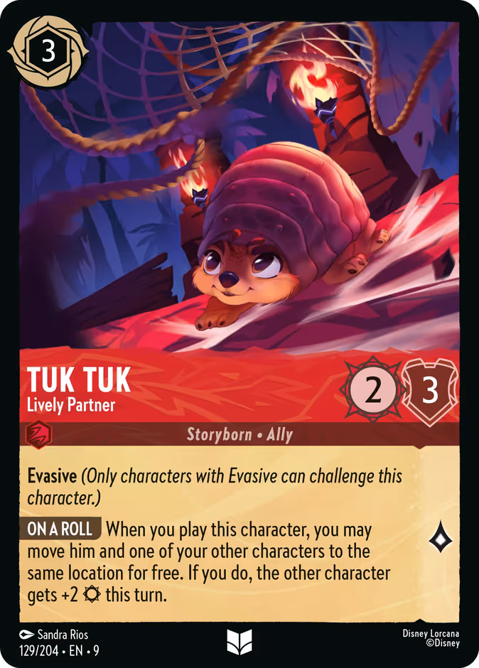 Tuk Tuk - Lively Partner 9-129 Lorcana card