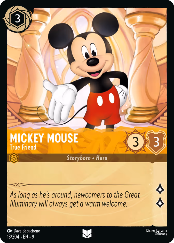 Mickey Mouse - True Friend 9-13 Lorcana card