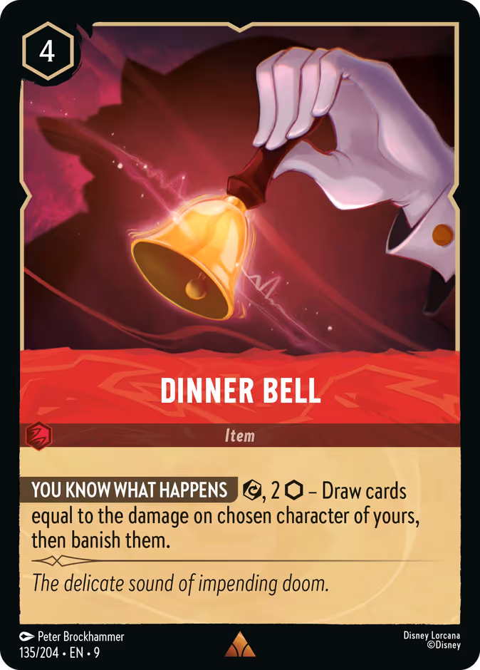 Dinner Bell 9-135 Lorcana card