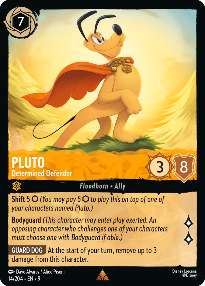 Pluto - Determined Defender 9-14 Lorcana card