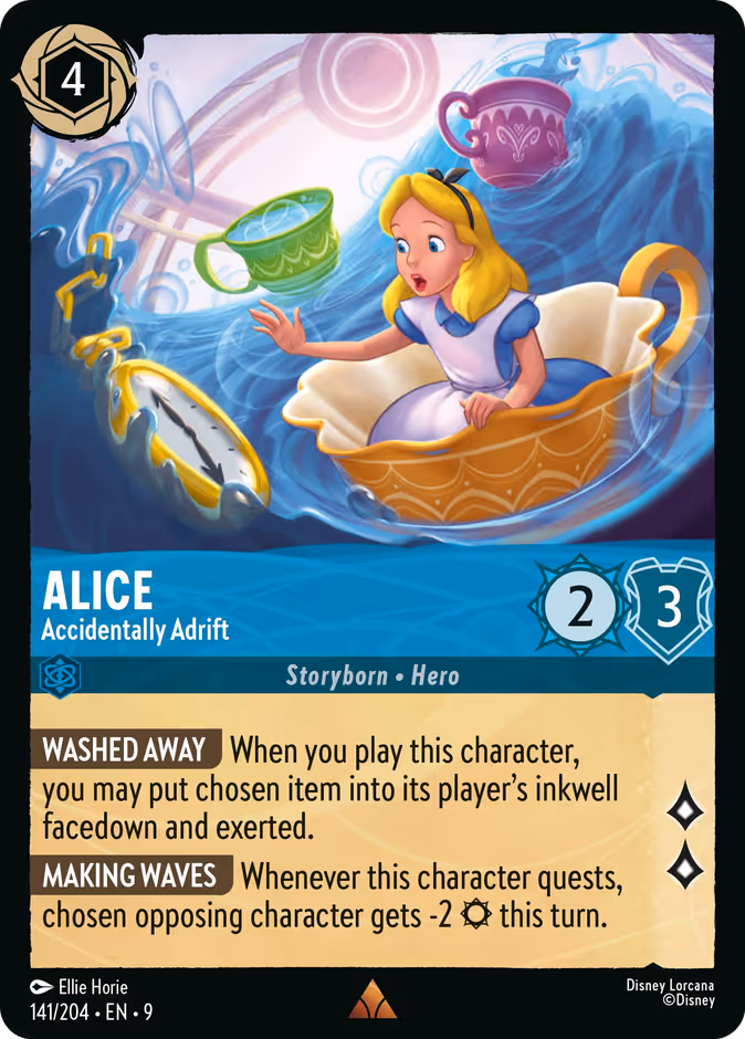 Alice - Accidentally Adrift 9-141 Lorcana card