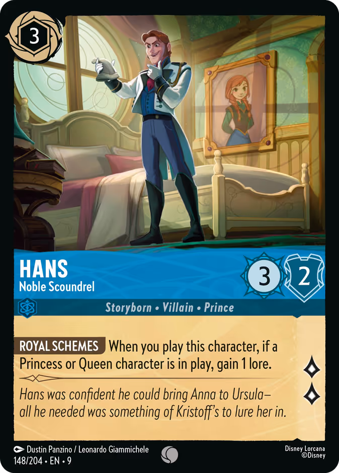 Hans - Noble Scoundrel 9-148 Lorcana card