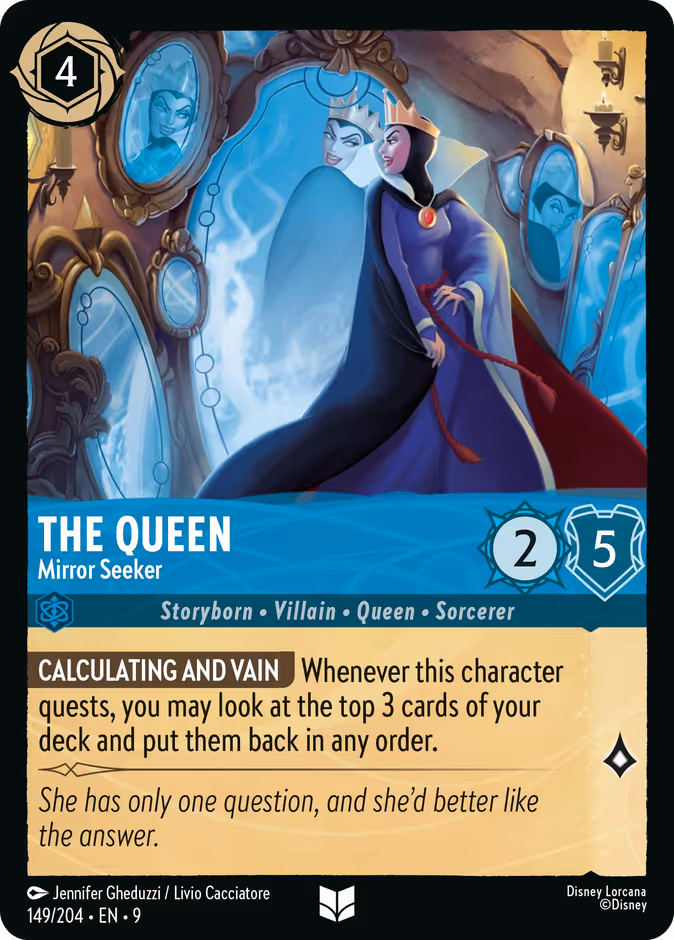 The Queen - Mirror Seeker 9-149 Lorcana card