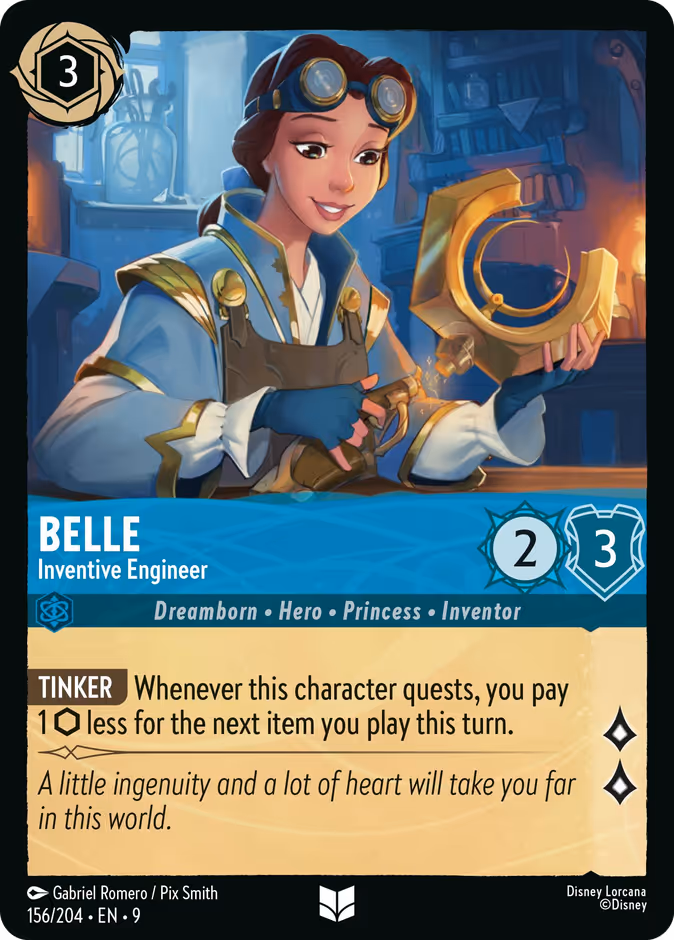 Belle - Inventive Engineer 9-156 Lorcana card