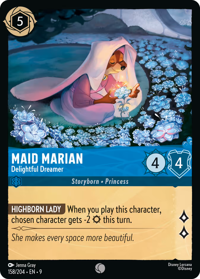 Maid Marian - Delightful Dreamer 9-158 Lorcana card