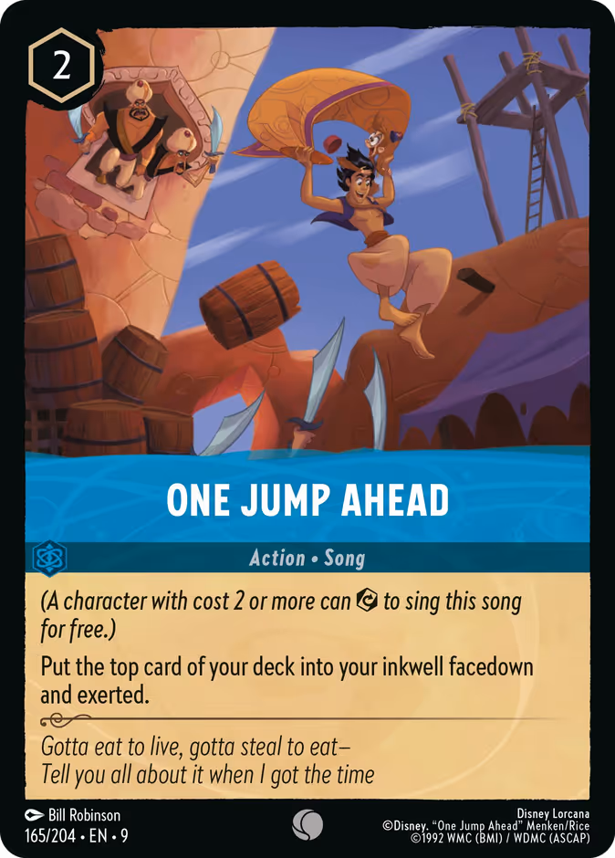 One Jump Ahead 9-165 Lorcana card