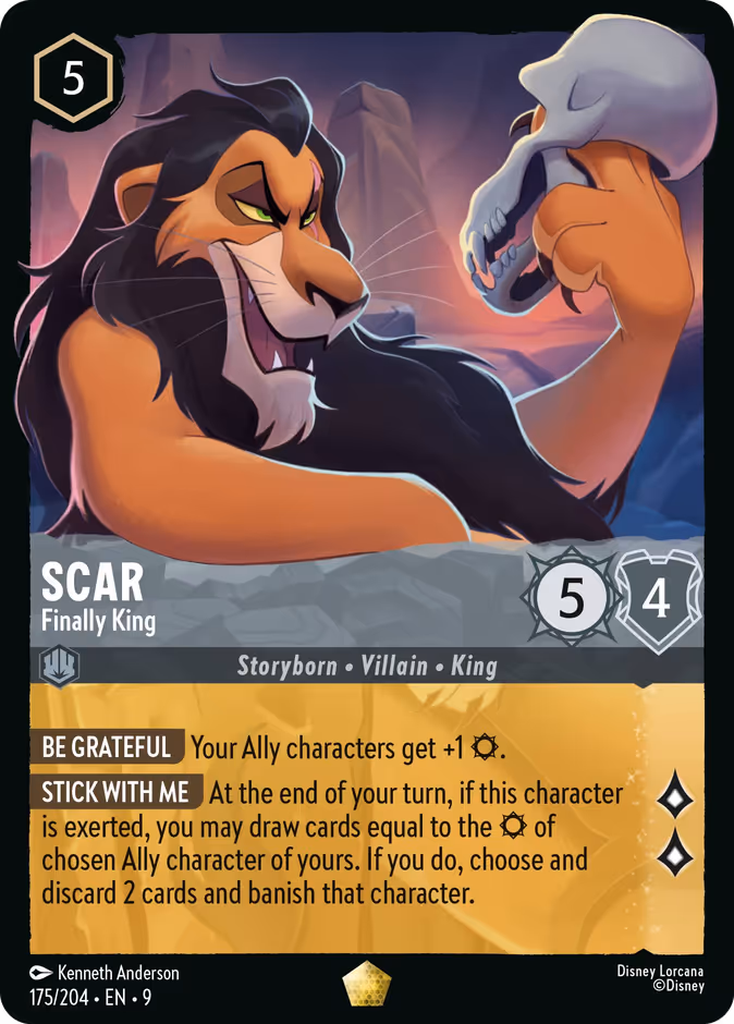 Scar - Finally King 9-175 Lorcana card