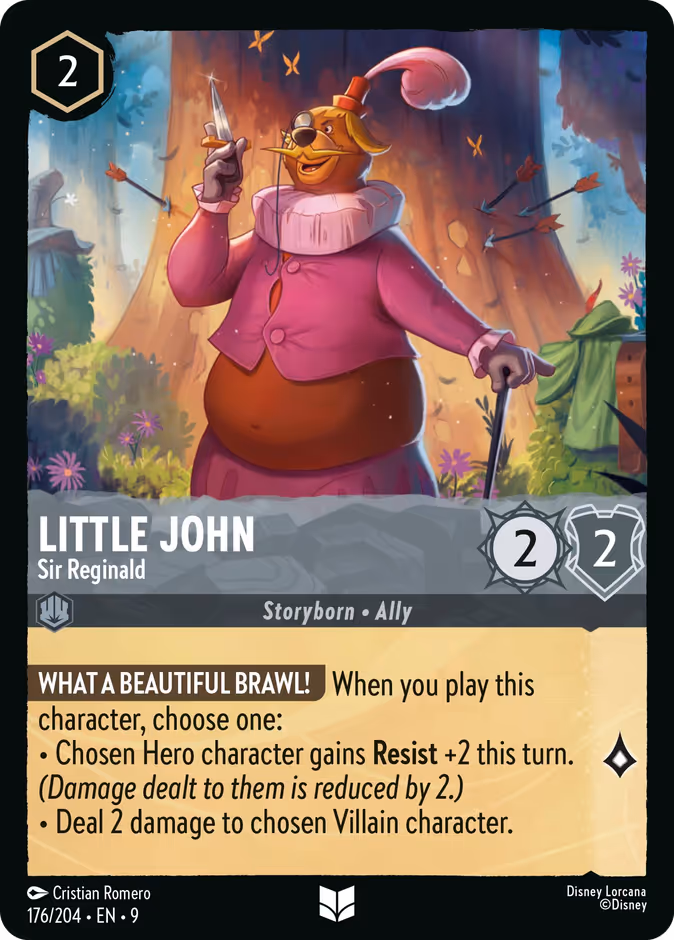 Little John - Sir Reginald 9-176 Lorcana card