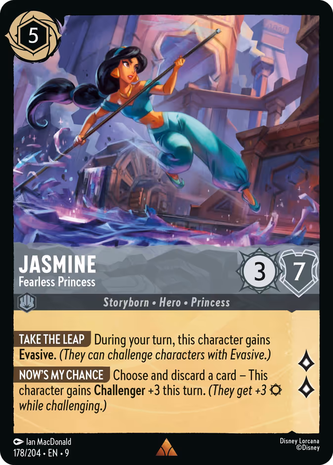 Jasmine - Fearless Princess 9-178 Lorcana card