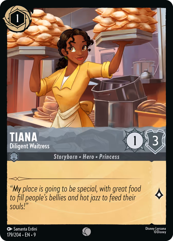 Tiana - Diligent Waitress 9-179 Lorcana card
