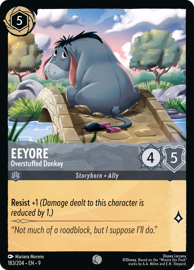 Eeyore - Overstuffed Donkey 9-183 Lorcana card