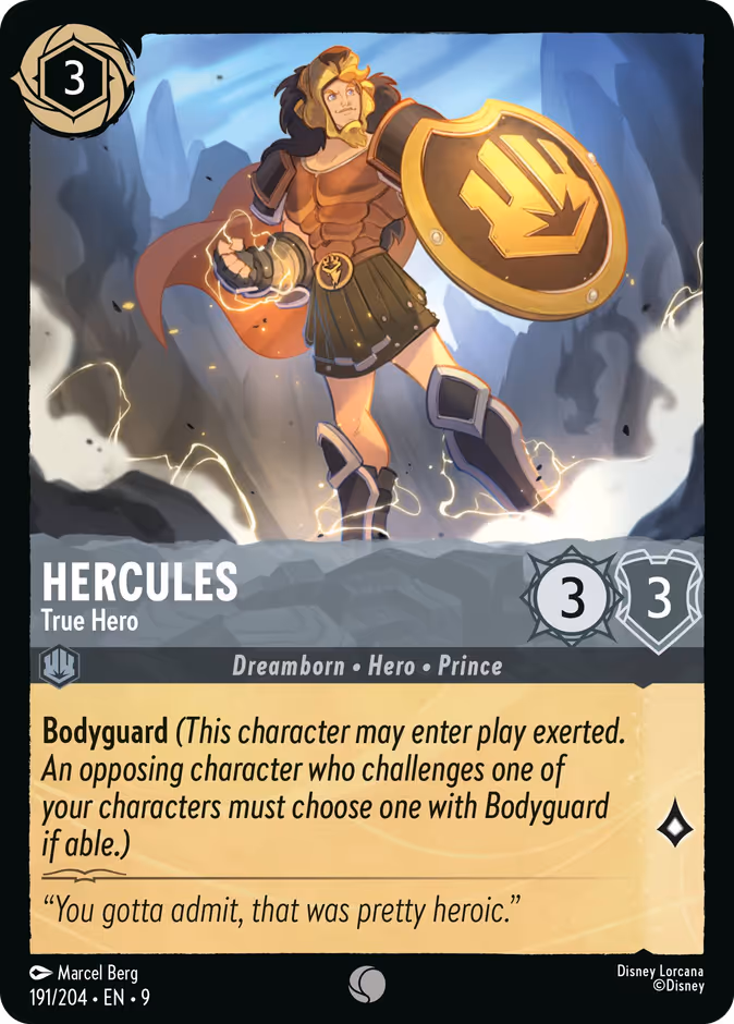 Hercules - True Hero 9-191 Lorcana card