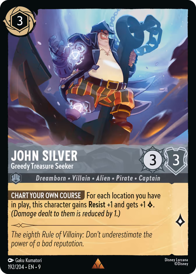 John Silver - Greedy Treasure Seeker 9-192 Lorcana card