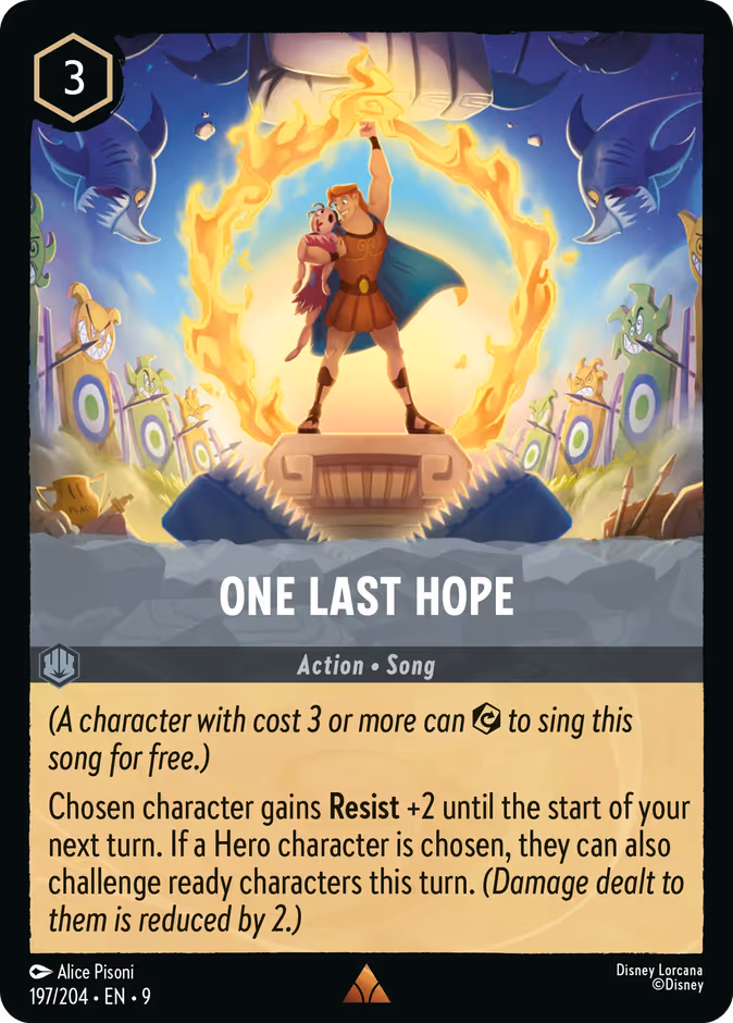 One Last Hope 9-197 Lorcana card