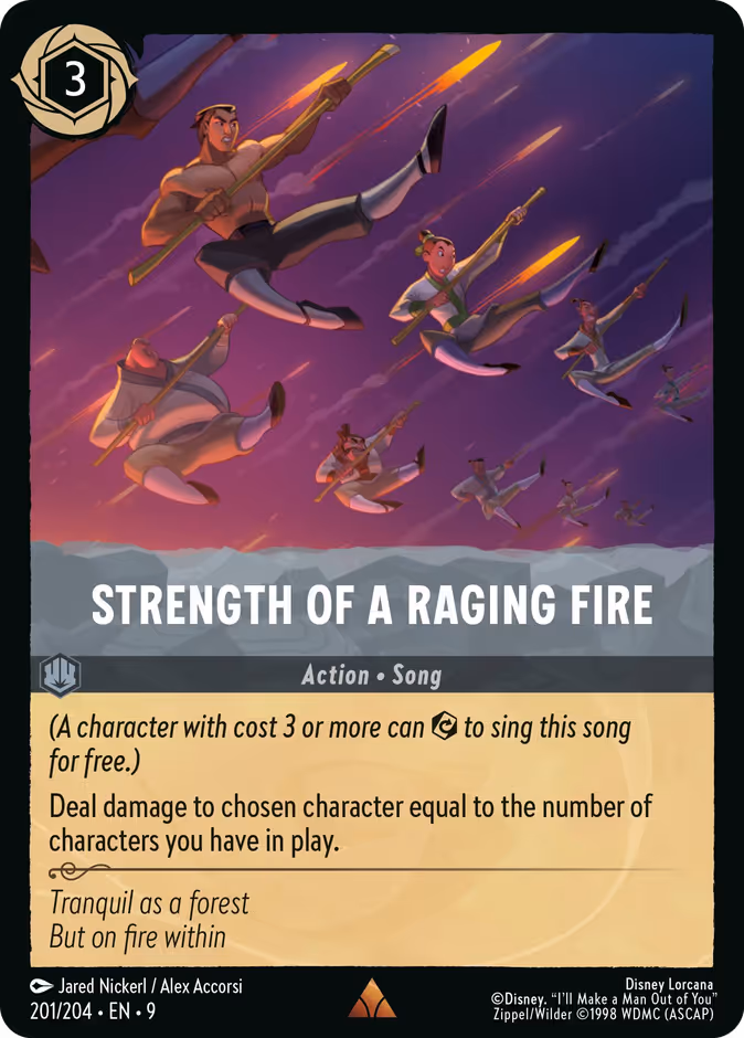 Strength of a Raging Fire 9-201 Lorcana card