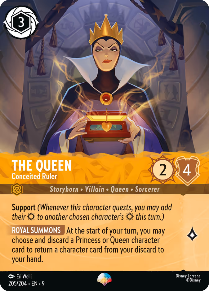 The Queen - Conceited Ruler 9-205 Lorcana card