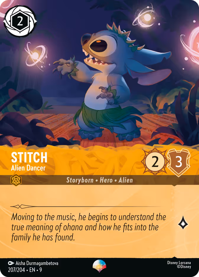 Stitch - Alien Dancer 9-207 Lorcana card