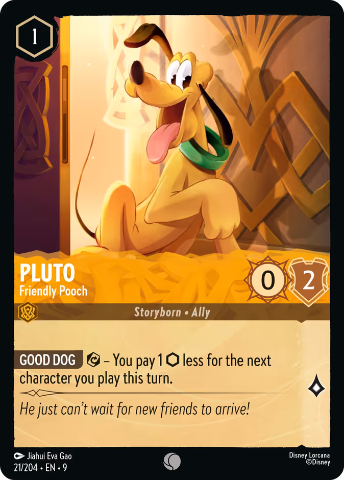 Pluto - Friendly Pooch 9-21 Lorcana card