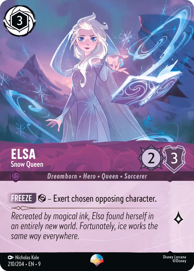 Elsa - Snow Queen 9-210 Lorcana card