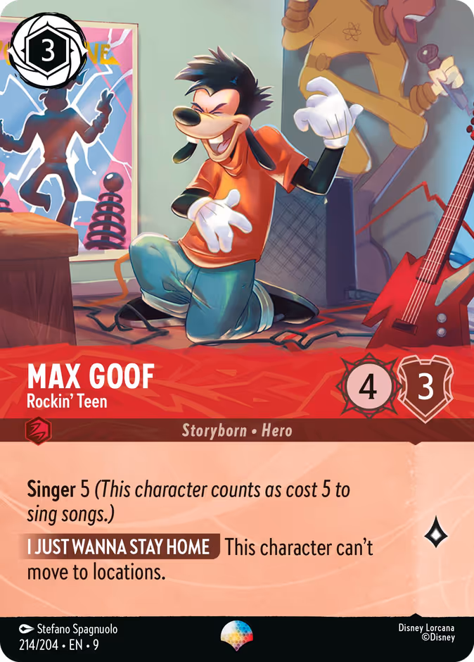 Max Goof - Rockin' Teen 9-214 Lorcana card