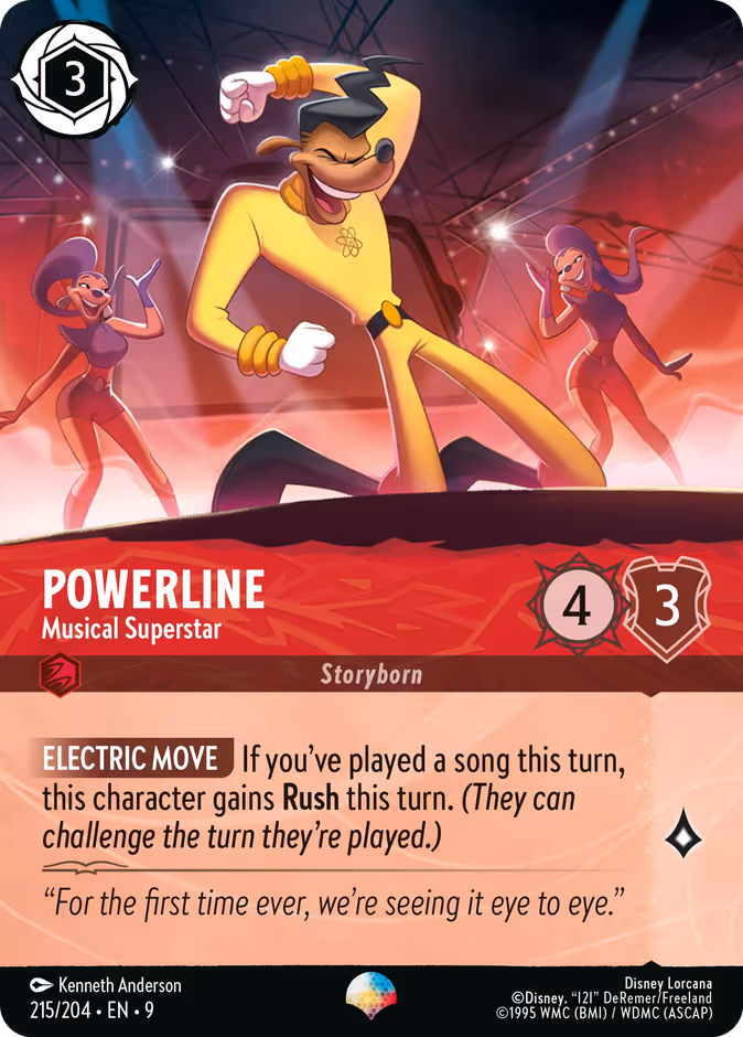Powerline - Musical Superstar 9-215 Lorcana card