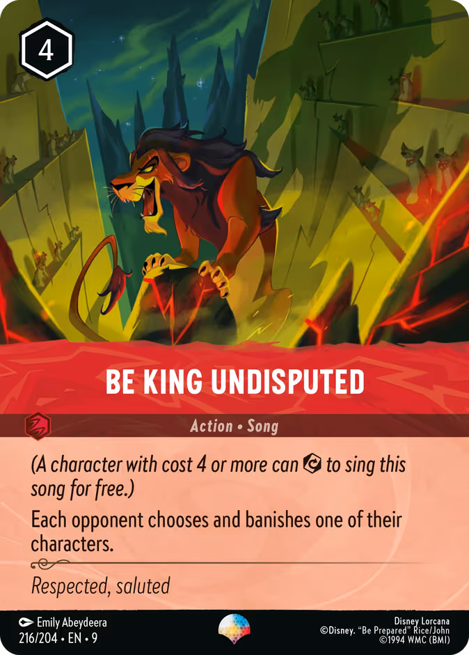 Be King Undisputed 9-216 Lorcana card