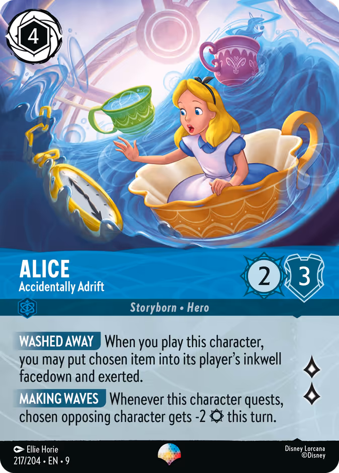 Alice - Accidentally Adrift 9-217 Lorcana card