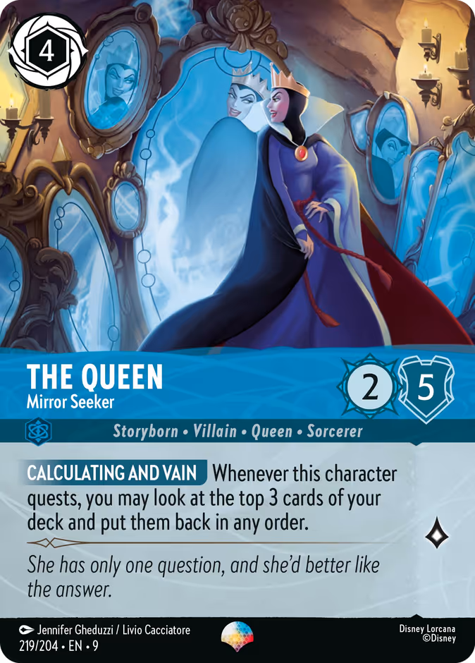 The Queen - Mirror Seeker 9-219 Lorcana card