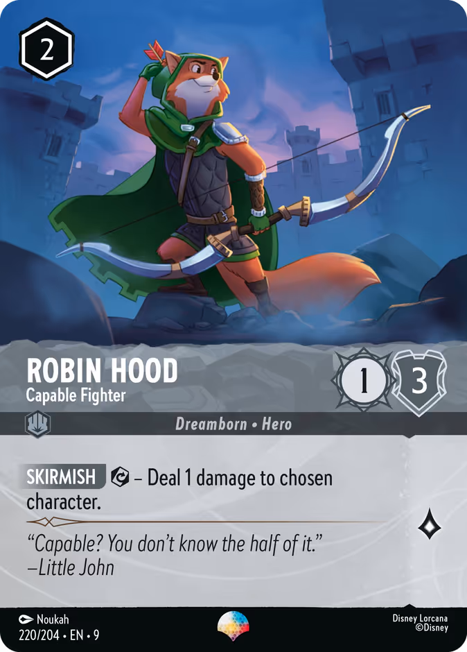 Robin Hood - Capable Fighter 9-220 Lorcana card