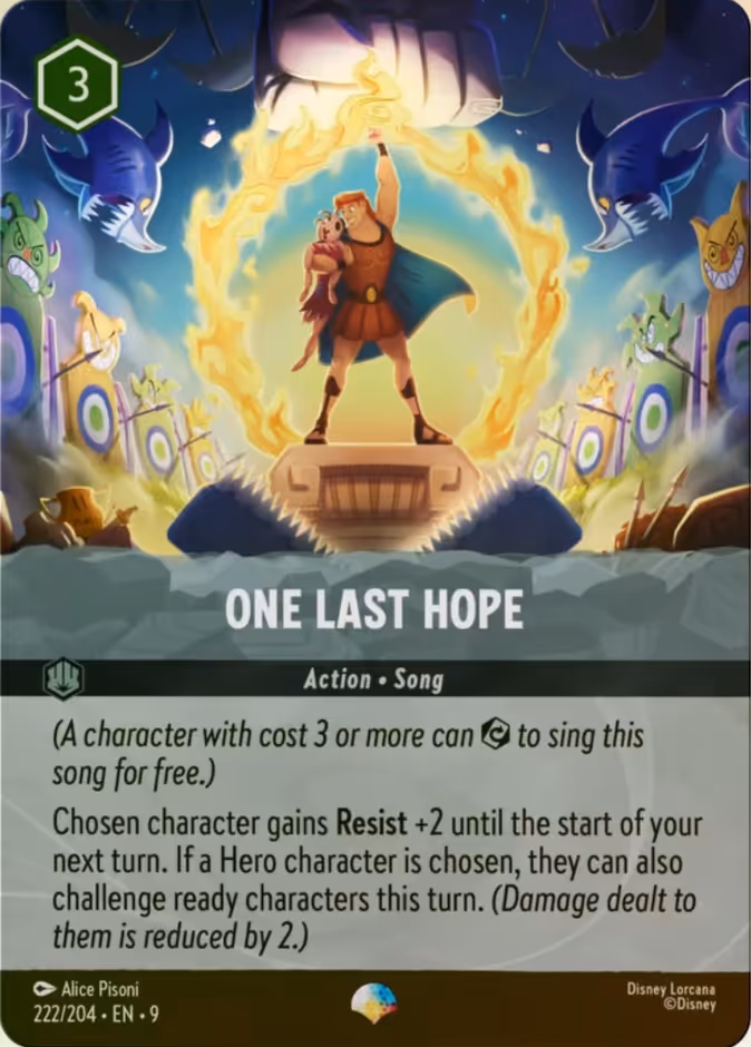 One Last Hope 9-222 Lorcana card