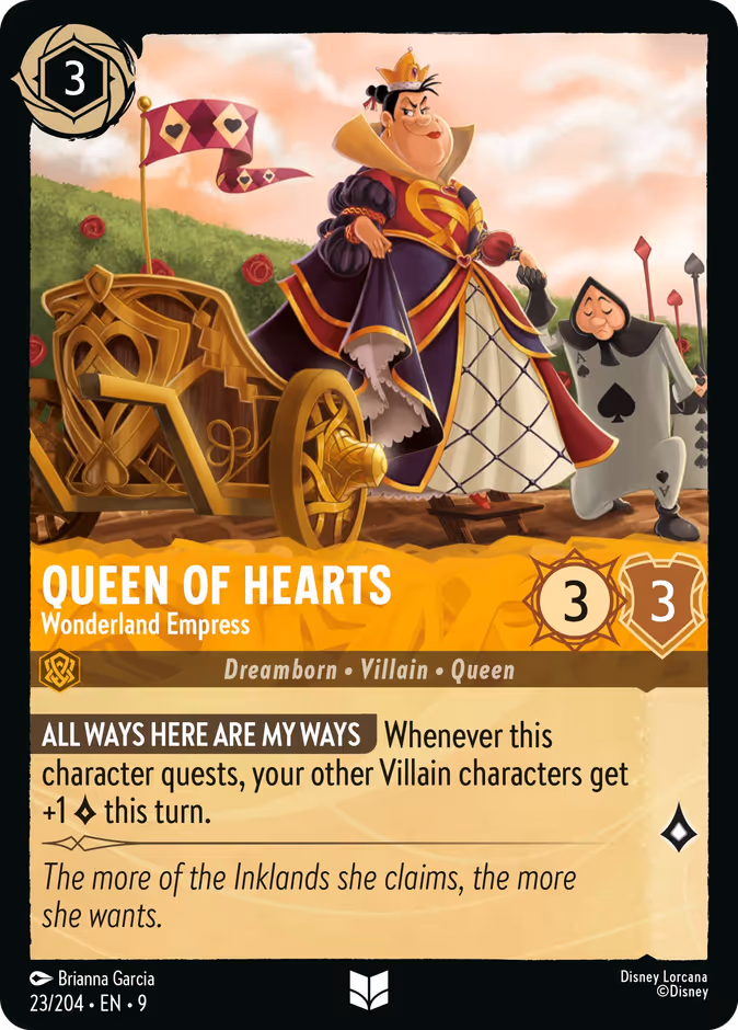 Queen of Hearts - Wonderland Empress 9-23 Lorcana card