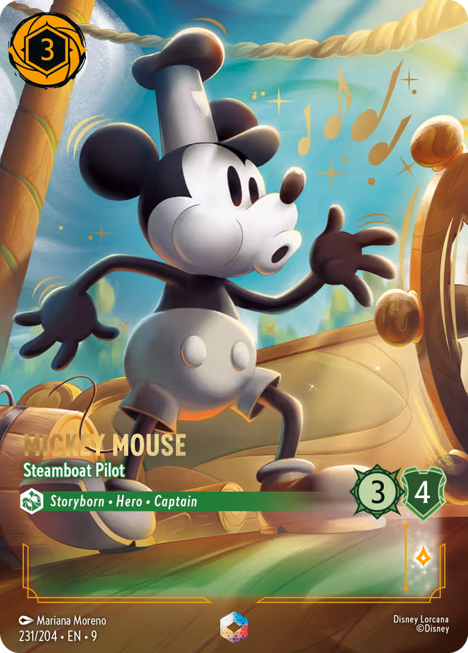 Mickey Mouse - Steamboat Pilot 9-231 Lorcana card