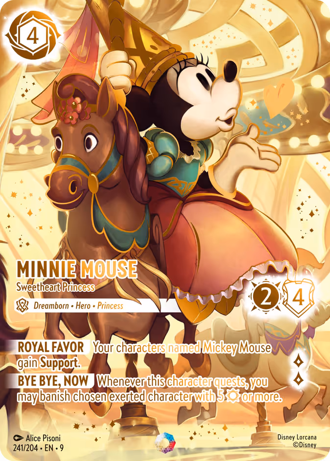 Minnie Mouse - Sweetheart Princess 9-241 Lorcana card