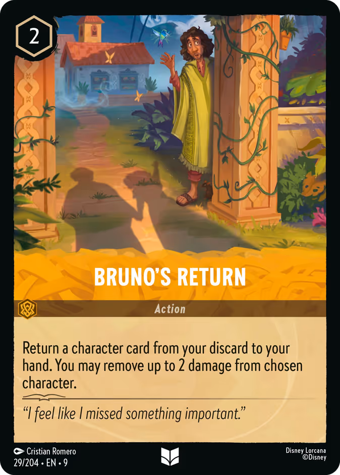 Bruno's Return 9-29 Lorcana card
