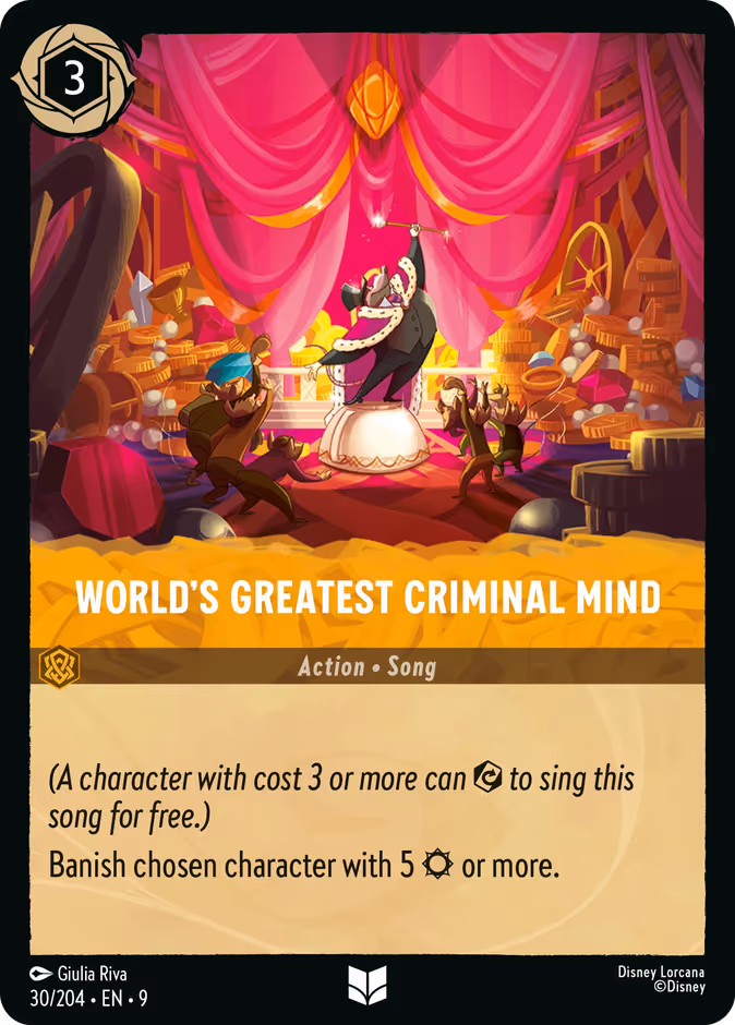 World's Greatest Criminal Mind 9-30 Lorcana card