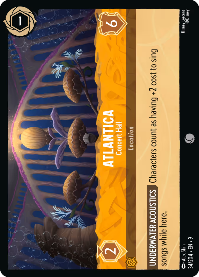 Atlantica - Concert Hall 9-34 Lorcana card