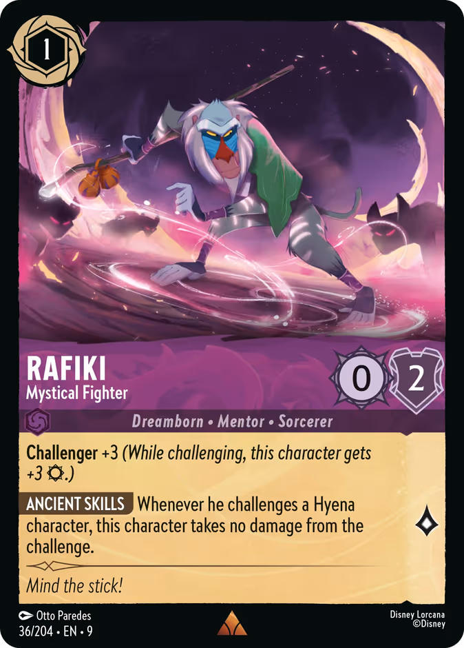 Rafiki - Mystical Fighter 9-36 Lorcana card
