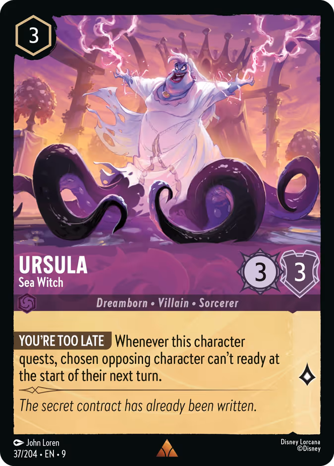 Ursula - Sea Witch 9-37 Lorcana card