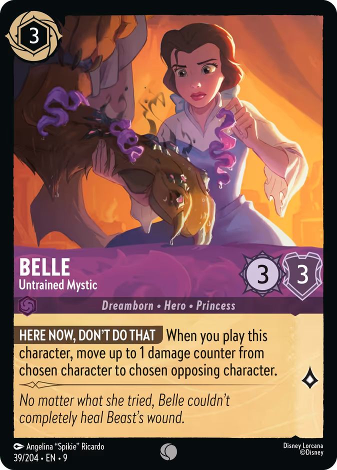 Belle - Untrained Mystic 9-39 Lorcana card