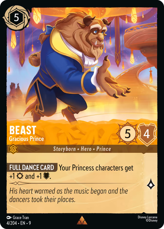 Beast - Gracious Prince 9-4 Lorcana card