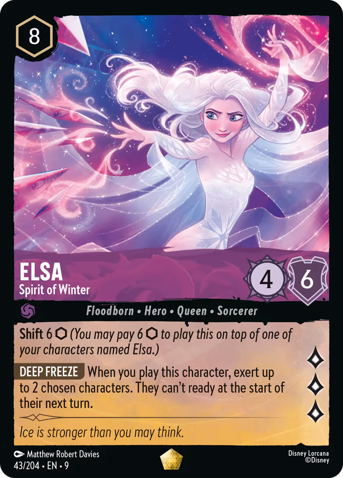 Elsa - Spirit of Winter 9-43 Lorcana card