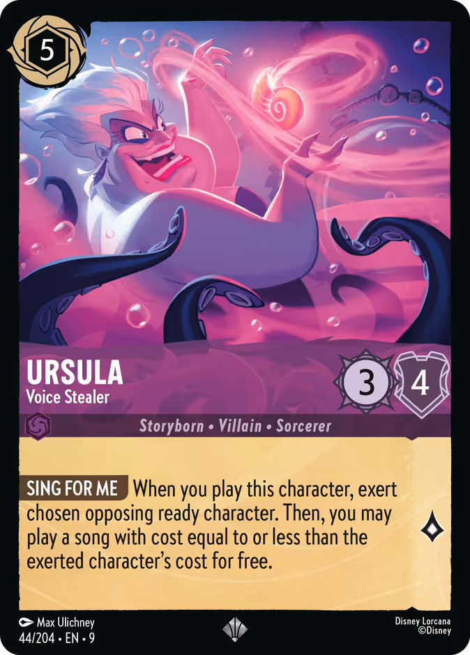 Ursula - Voice Stealer 9-44 Lorcana card