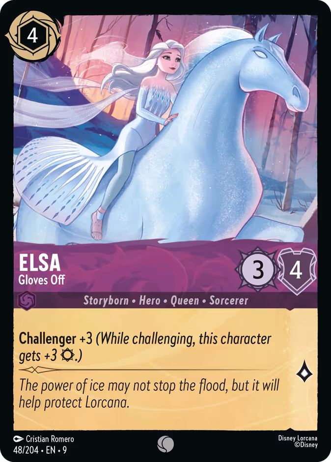 Elsa - Gloves Off 9-48 Lorcana card