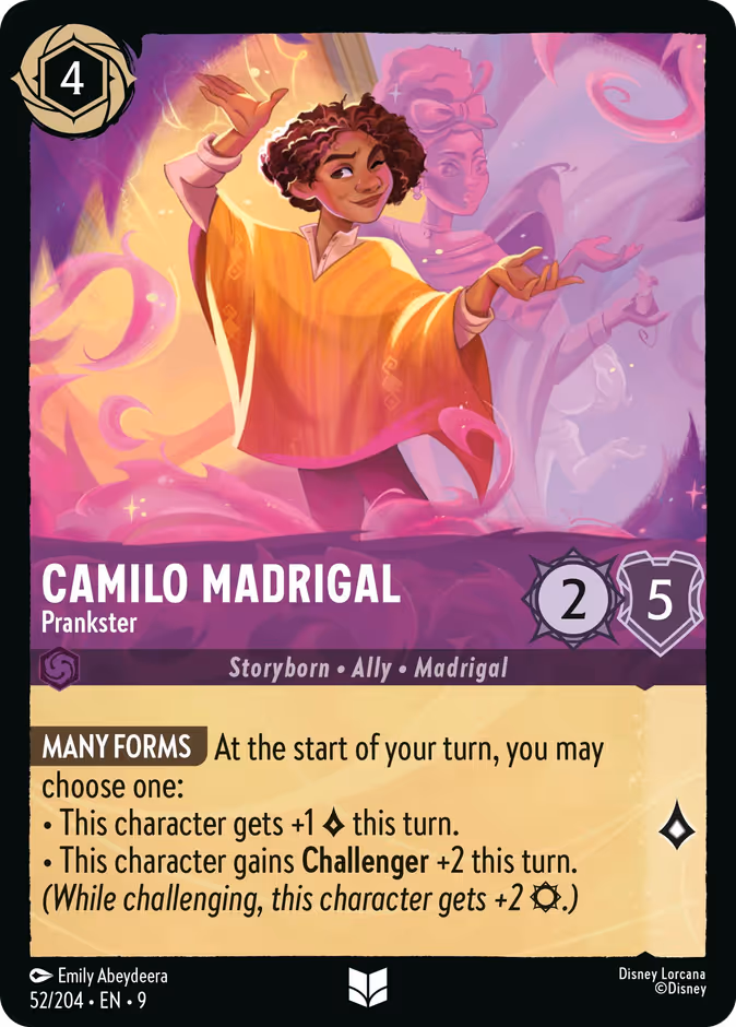 Camilo Madrigal - Prankster 9-52 Lorcana card