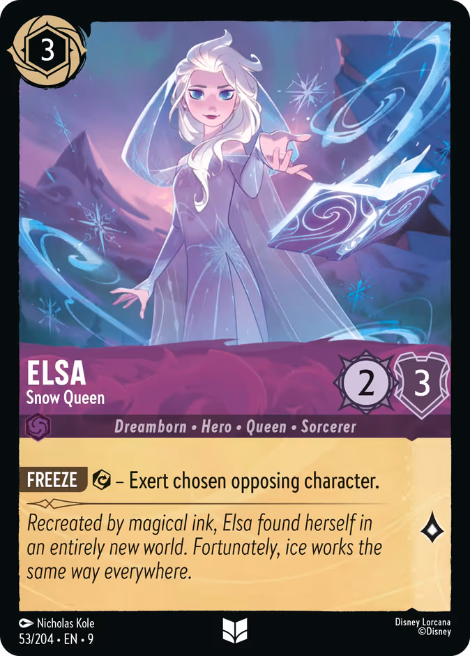Elsa - Snow Queen 9-53 Lorcana card